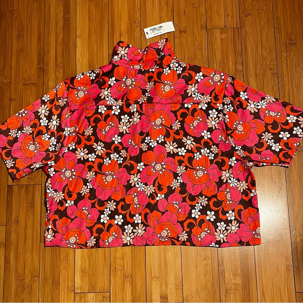 NWT Frankie’s Bikinis Koa Satin Cover Up Shirt Size XL - Picture 5 of 16